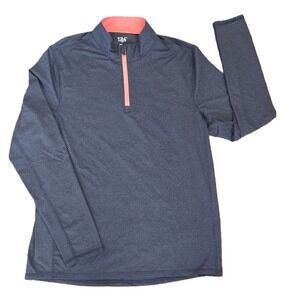 1764 Signature Mens Pullover Quarter Zip Shirt Dark Gray Size M